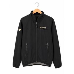 Descente Men’s Black Full Zip Softshell Jacket XL Athletic Performance
